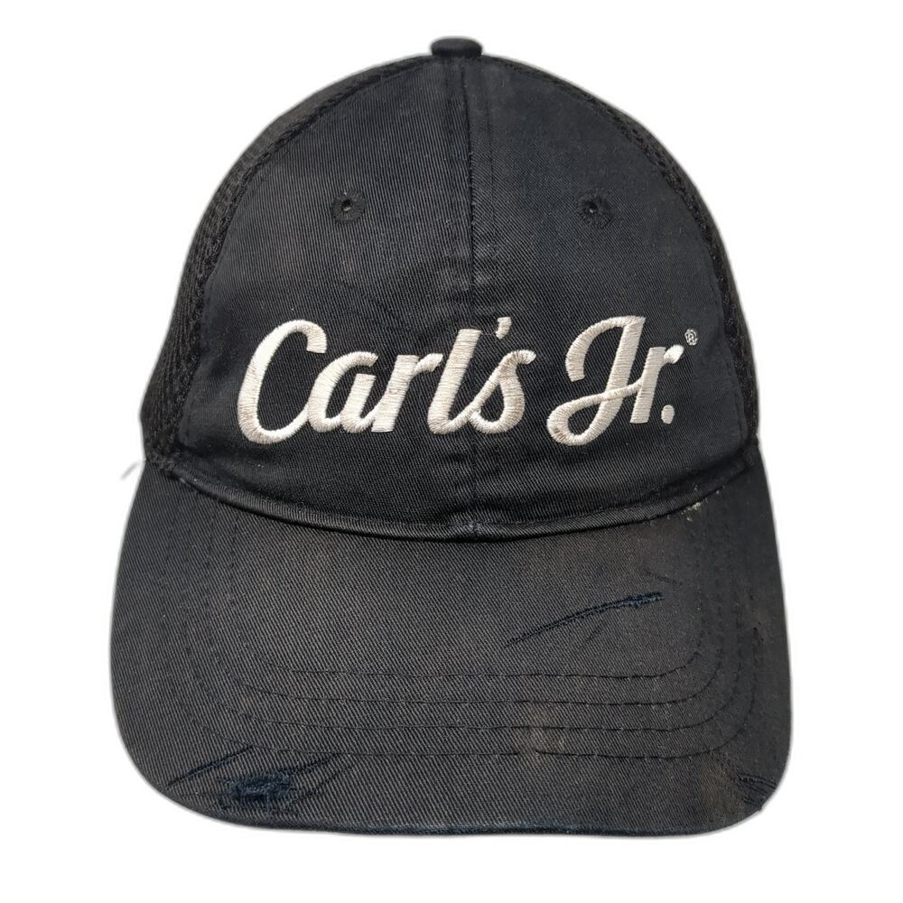 Carl's Jr. Baseball Cap Black One Size Adjustable Embroidered WearGuard